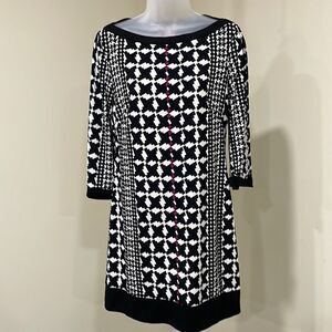 NWOT Laundry By Design Houndstooth Pattern Dress. Size S small 4/6